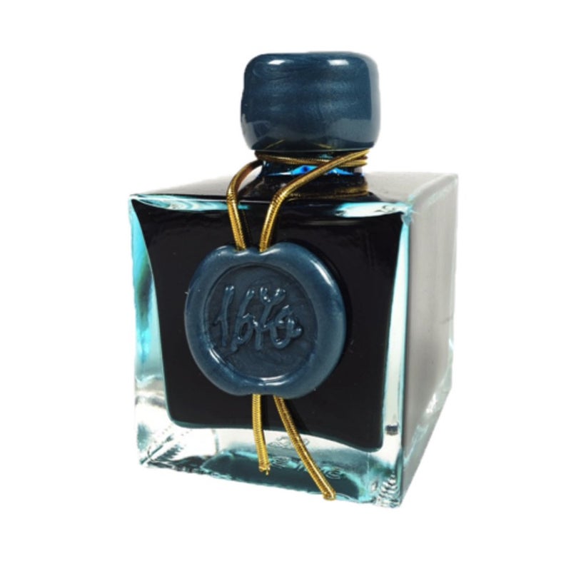 HERBIN J. Herbin 1670 Anniversary Inks - Gold Sheen 50 ml Bottled - Emerald of Chivor (Emerald Green-Blue Ink) - Image 1